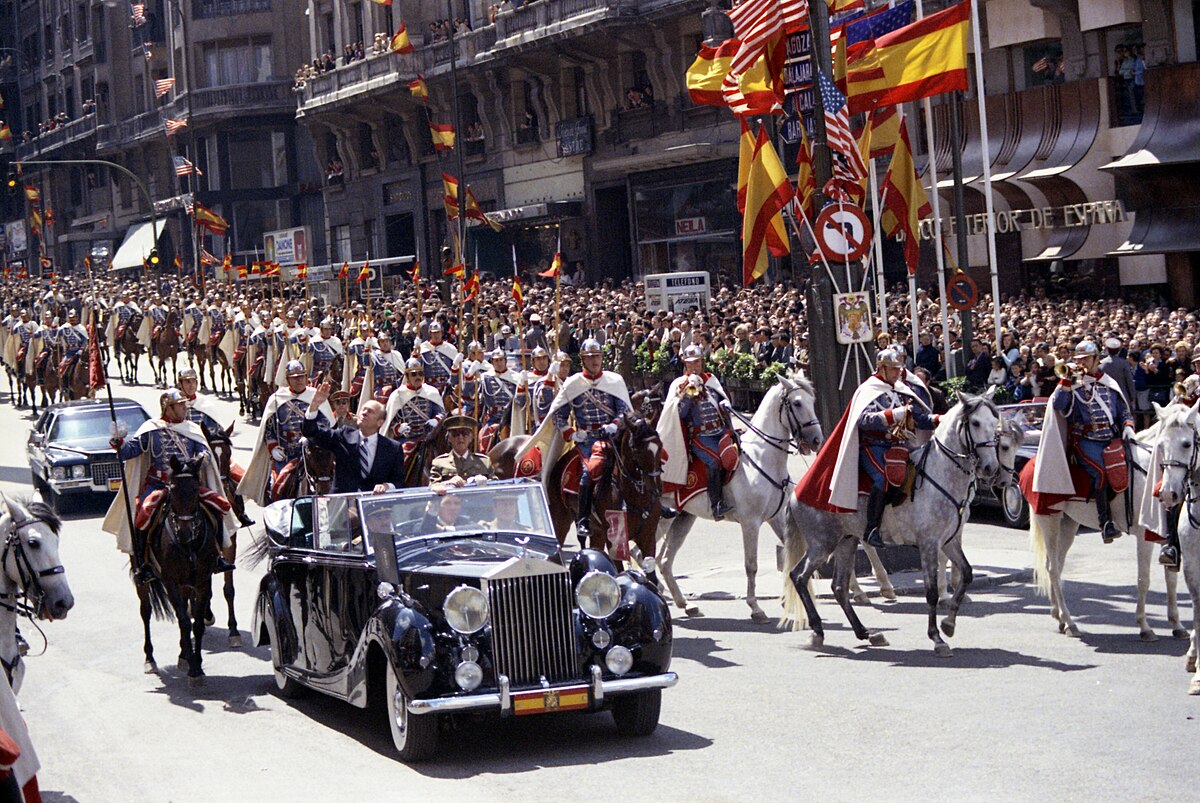 Visita del presidente estadounidense Gerald Ford, junto a Francisco Franco en Madrid, en mayo de 1975. KARL SCHUMACHER