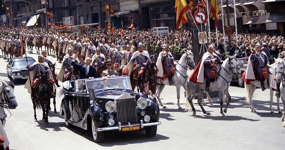 Visita del presidente estadounidense Gerald Ford, junto a Francisco Franco en Madrid, en mayo de 1975. KARL SCHUMACHER Visita del presidente estadounidense Gerald Ford, junto a Francisco Franco en Madrid, en mayo de 1975. KARL SCHUMACHER