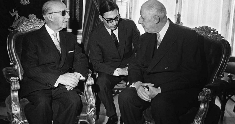 Francisco Franco conversa con el general Charles de Gaulle en la residencia de El Pardo, el 8 de junio de 1970. BELINO CC Francisco Franco conversa con el general Charles de Gaulle en la residencia de El Pardo, el 8 de junio de 1970. BELINO CC