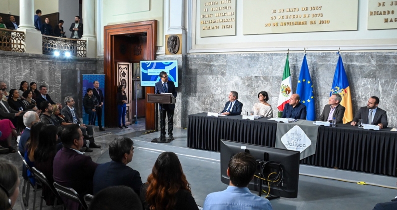 Acto de presentación del proyecto MetroResilience Guadalajara, con la participación del AMB. CORTESÍA Acto de presentación del proyecto MetroResilience Guadalajara, con la participación del AMB. CORTESÍA