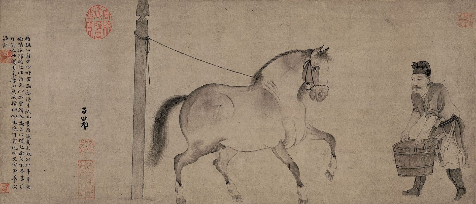 'Caballo y mozo', Zhao Mengfu (c.1300). ARCHIVO