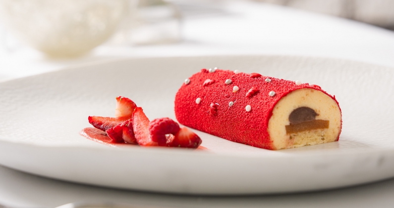 Uno de los postres que forman parte de los menús de Navidad del Claris Hotel & Spa GL. MÉSQHOTELS