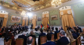 En el Palacio de Miraflores, Delcy Rodríguez encabeza una nueva etapa política en Venezuela marcada por las expectativas de cambio. PRENSA PRESIDENCIAL