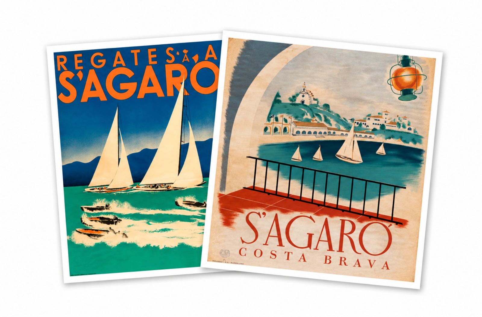 Carteles promocionales de S'Agaró en los años cincuenta. CORTESÍA Carteles promocionales de S'Agaró en los años cincuenta. CORTESÍA