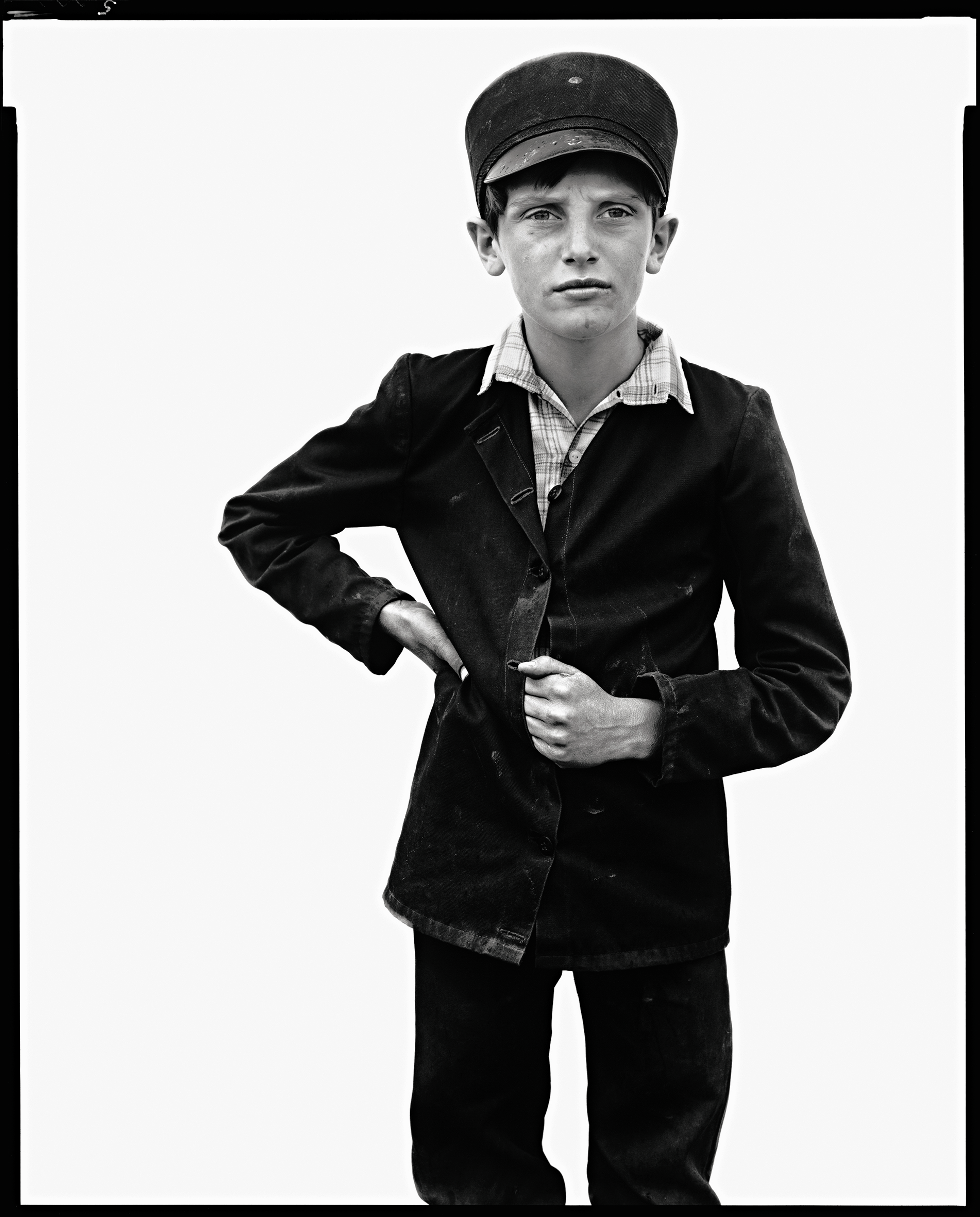 52 Jesse Kleinsasser, pig man, Hutterite Colony, Harlowton, Montana, June 23, 1983. RICHARD AVEDON 52 Jesse Kleinsasser, pig man, Hutterite Colony, Harlowton, Montana, June 23, 1983. RICHARD AVEDON