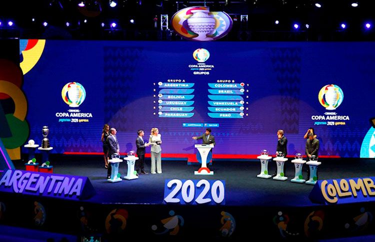 El sorteo de grupos de la Copa América 2020, celebrado en Cartagena de Indias en 2019. CONMEBOL