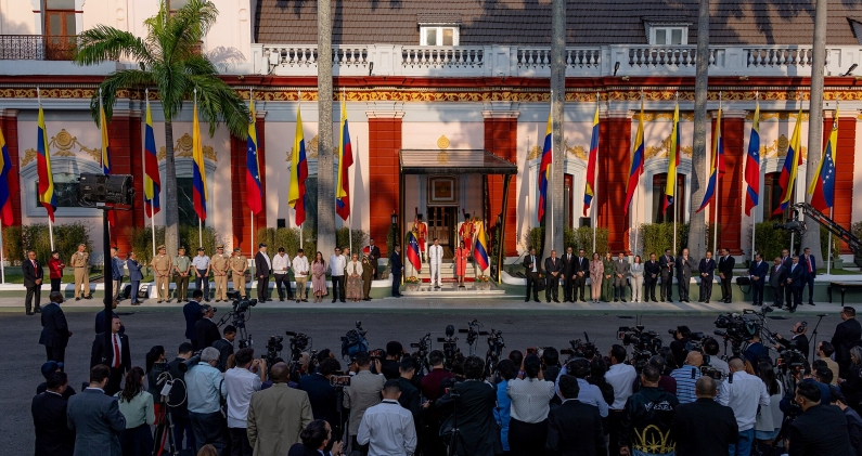 Acto oficial en el Palacio de Miraflores, en Caracas, en abril de 2026. REPÚBLICA DE COLOMBIA Acto oficial en el Palacio de Miraflores, en Caracas, en abril de 2026. REPÚBLICA DE COLOMBIA