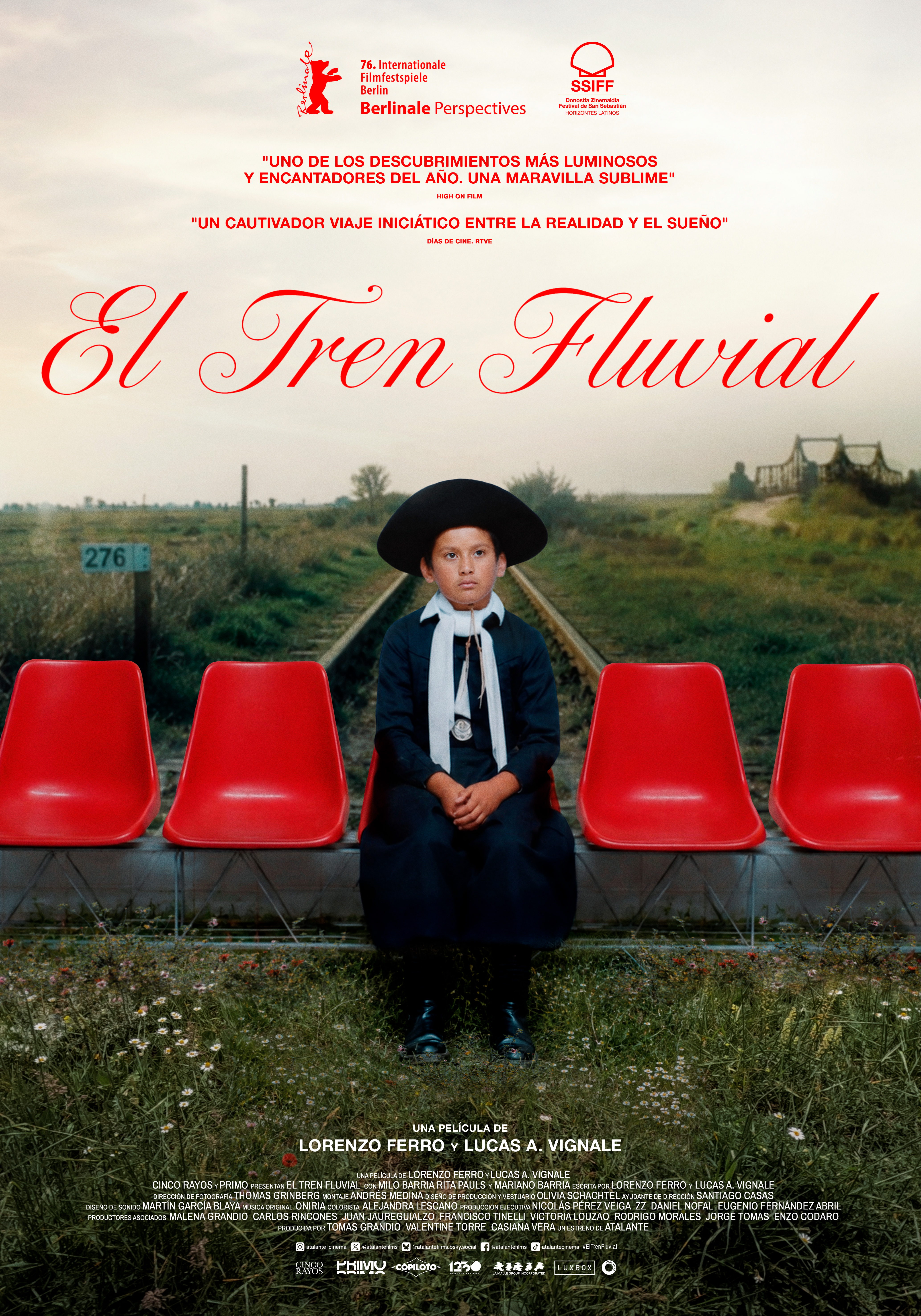 Cartel de 'El tren fluvial', la primera película dirigida por Lorenzo Ferro y Lucas Vignale. CORTESÍA Cartel de 'El tren fluvial', la primera película dirigida por Lorenzo Ferro y Lucas Vignale. CORTESÍA