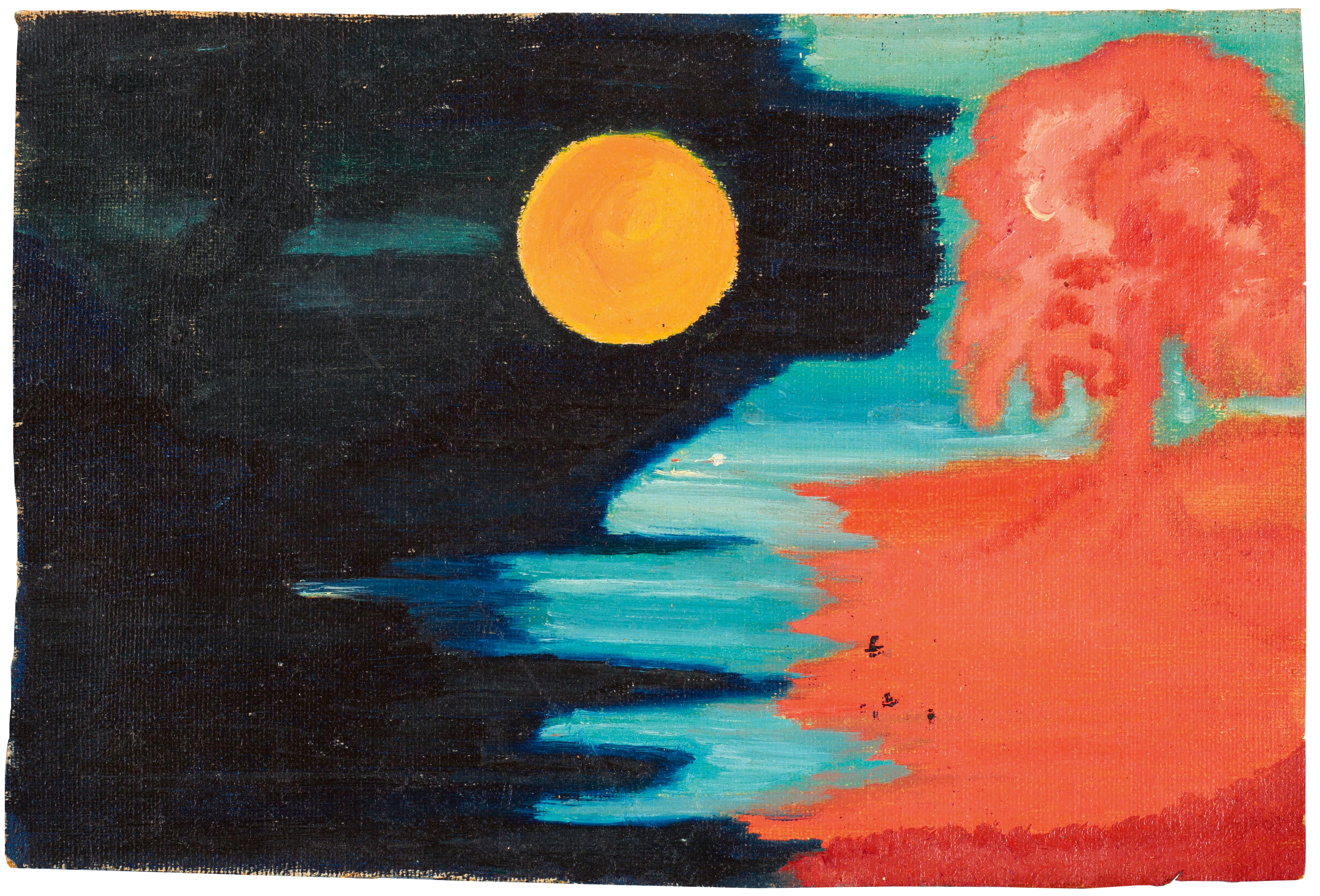 'Sin título [Paisaje ribereño nocturno]' (1908-1919), de Else Blankenhorn, en la exposición 'La otra orilla de la vanguardia'. PRINZHORN COLLECTION, UNIVERSITY HOSPITAL HEIDELBERG