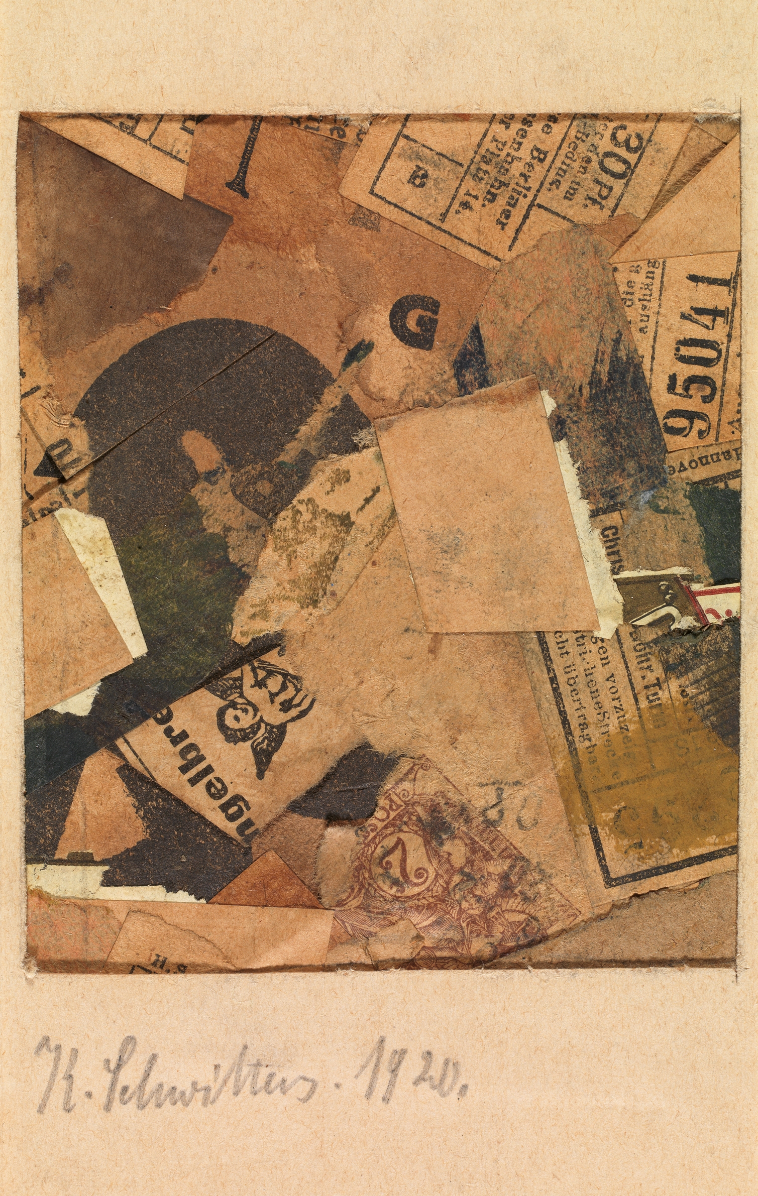'Sin título [Miniatura Merz]' (1920), de Kurt Schwitters. FERNANDO MAQUIEIRA, 2026 / KURT SCHWITTERS, VEGAP, MADRID, 2026