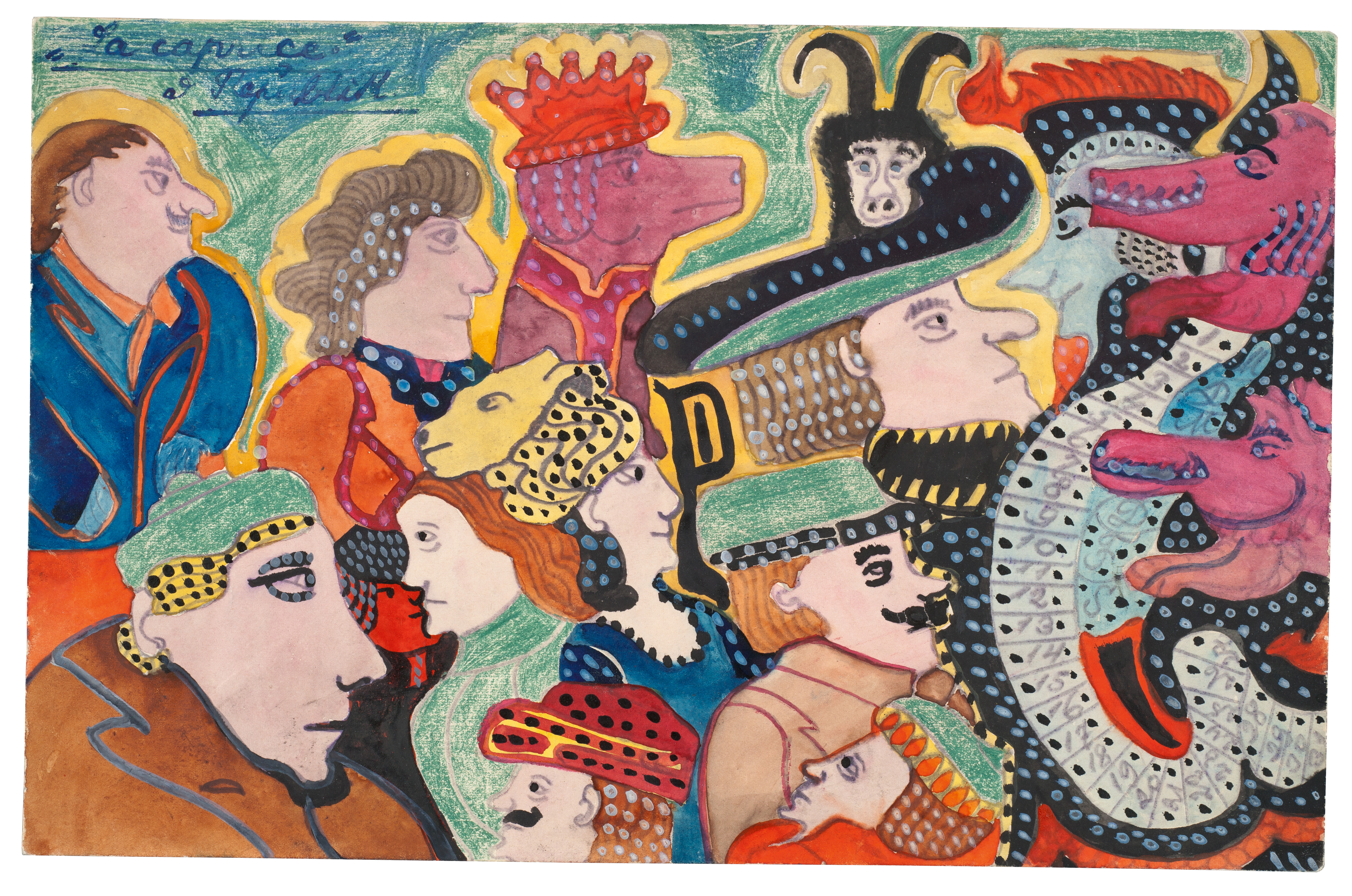 '“La caprice” para la República [hoja VIII]' (4 de octubre de 1923), de August Klotz (August Klett). PRINZHORN COLLECTION / UNIVERSITY HOSPITAL HEIDELBERG