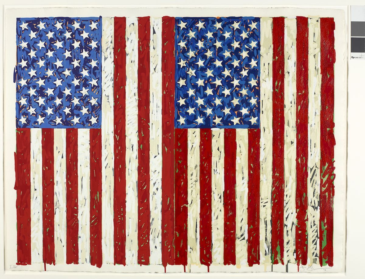 'Flags I', de Jasper Johns (1973). THE TRUSTEES OF THE BRITISH MUSEUM 'Flags I', de Jasper Johns (1973). THE TRUSTEES OF THE BRITISH MUSEUM