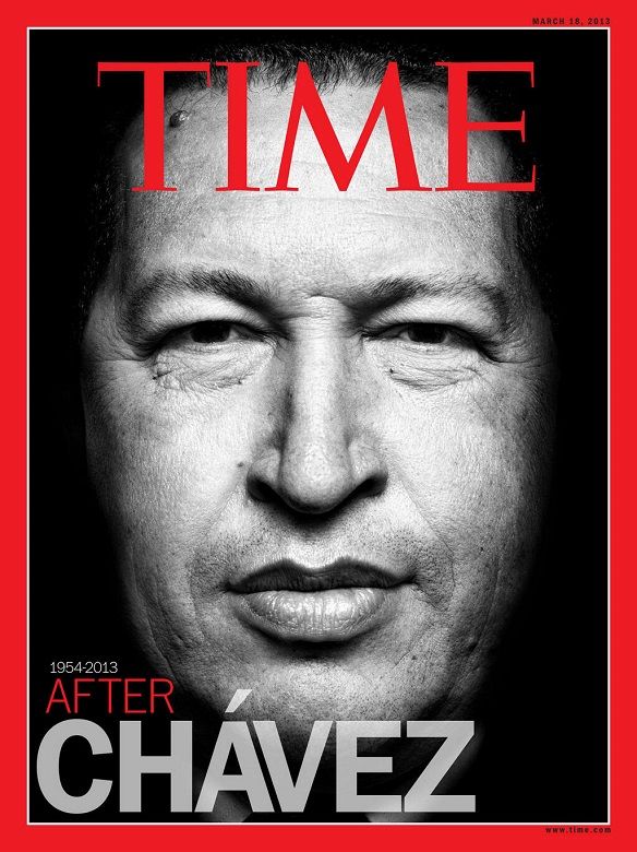 Hugo Chávez, en la portada de 'Time' del 18 de marzo del 2013. TIME