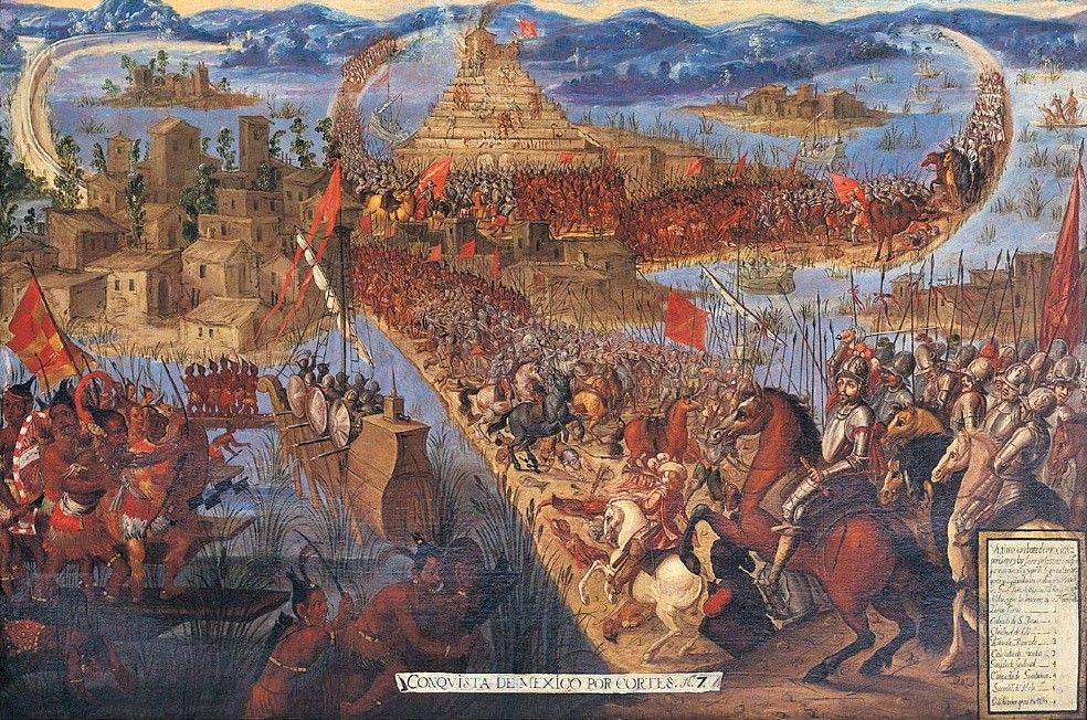 'Conquista de México por Cortés', siglo XVII. ARCHIVO