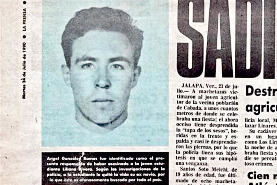 Ángel Gonzalez Ramos, el presunto asesino de Liliana, en un recorte del diario 'La Prensa' de 1990. RANDOM HOUSE