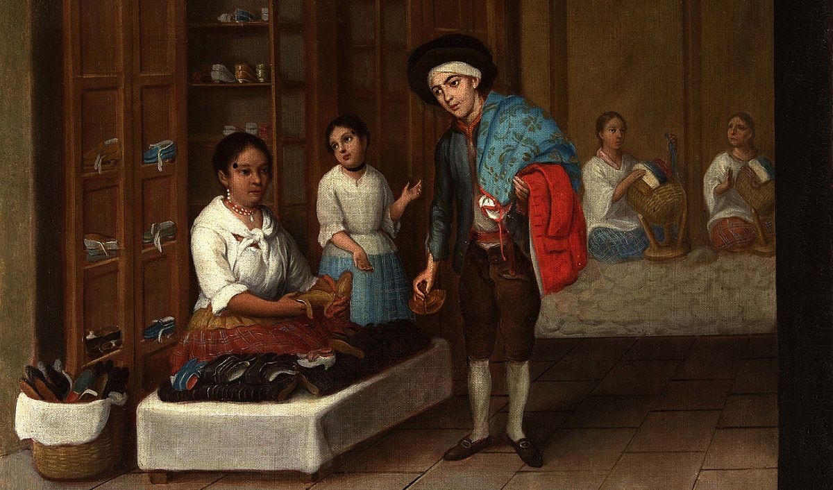 Pintura de Joseph Alzíbar perteneciente a la exposición de Casa de México 'Biombos y castas, pintura profana de la Nueva España'. CASA DE MÉXICO