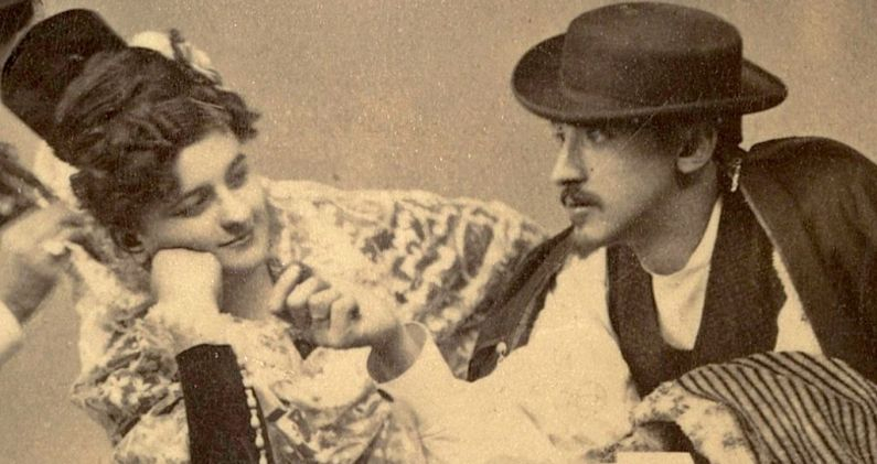 Emilia Pardo Bazán y su marido, José Quiroga Pérez de Deza, en 1871. BIBLIOTECA LÁZARO GADIANO