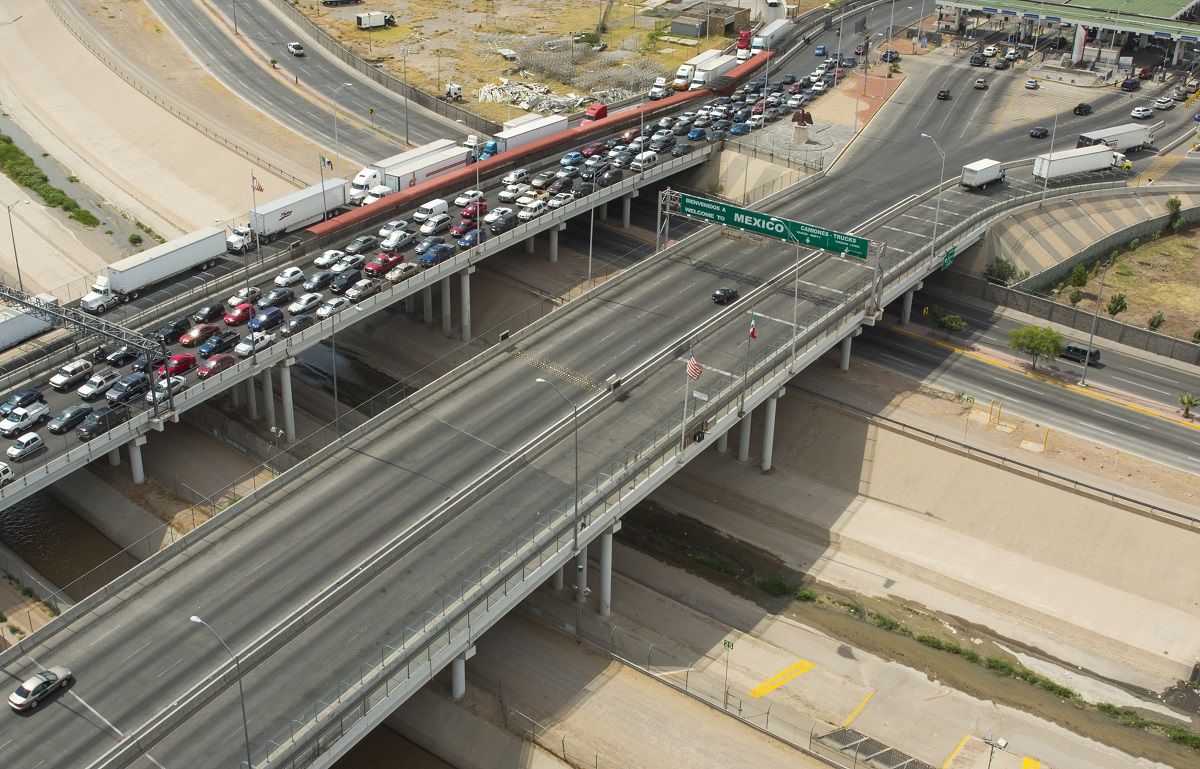 El Puente Internacional Córdova de las Américas, que conecta El Paso y Ciudad Juárez. US CUSTOMS AND BORDERS PROTECTION