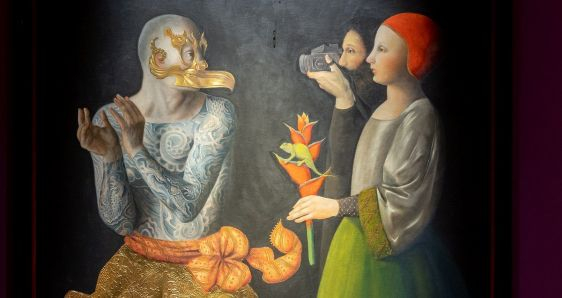 Detalle de 'El mago', de Benjamín Domínguez (1997), una de las obras de la exposición 'Fábulas fantásticas', dedicada al arte mexicano del ultramundo. CORTESÍA FUNDACIÓN CASA DE MÉXICO EN ESPAÑA