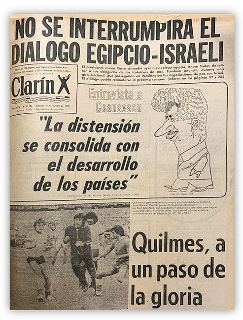 Portada de 'Clarín' de 1978 con la entrevista de Cytrynblum a Ceaucescu. P.P.