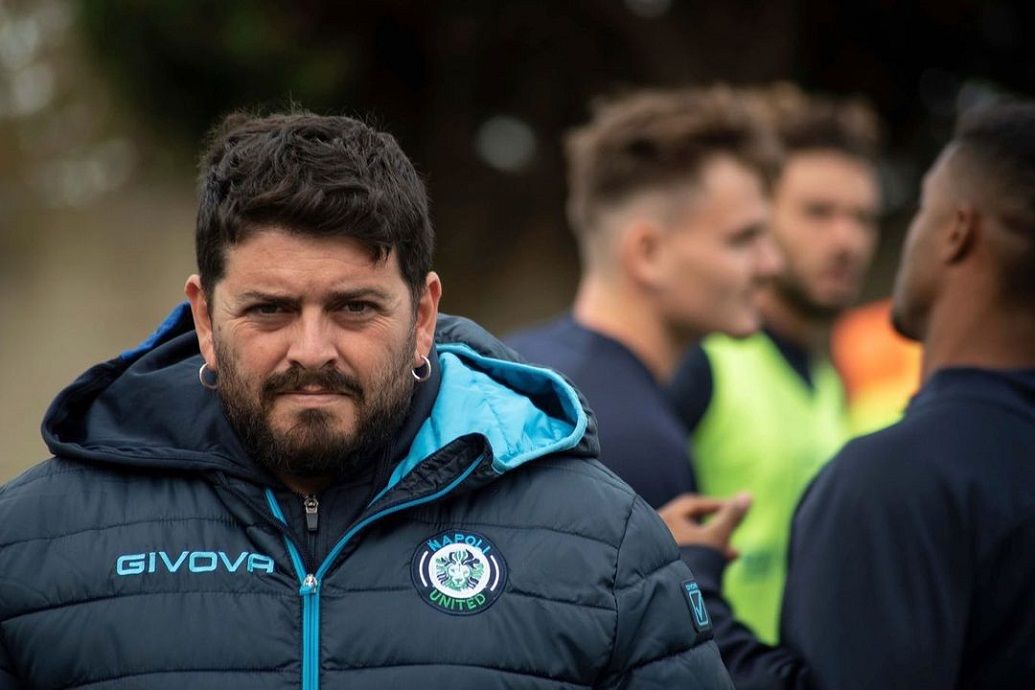 Diego Armando Maradona Junior, durante un entrenamiento del Napoli United. GIOVANNA AMORE