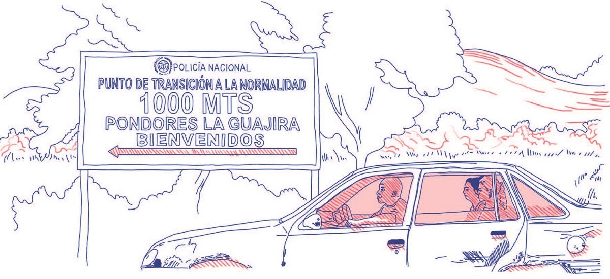 Viñeta de 'En el ombligo', el cómic sobre el proceso de paz colombiano de Gala Rocabert y Anna-Lina Mattar. SALAMANDRA GRAPHIC