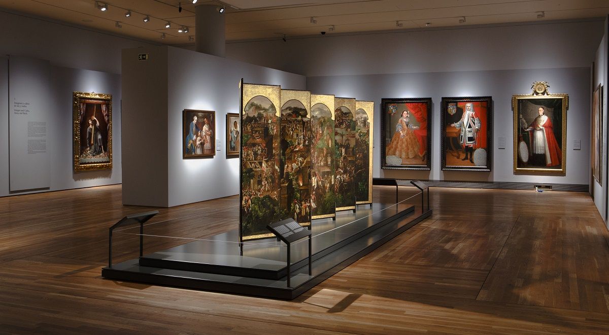 Sala de la exposición 'Tornaviaje. Arte Iberoamericano en España'. MUSEO NACIONAL DEL PRADO Sala de la exposición 'Tornaviaje. Arte Iberoamericano en España'. MUSEO NACIONAL DEL PRADO