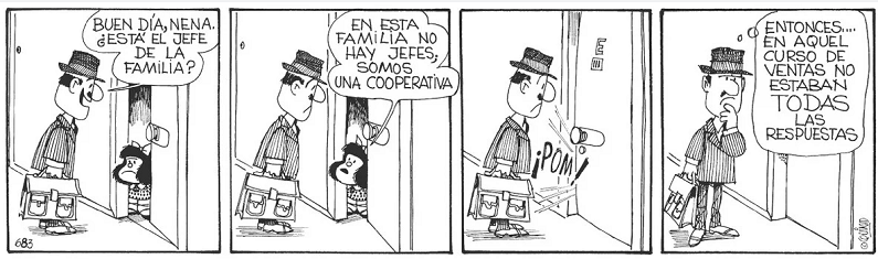 Tira cómica de Mafalda. QUINO