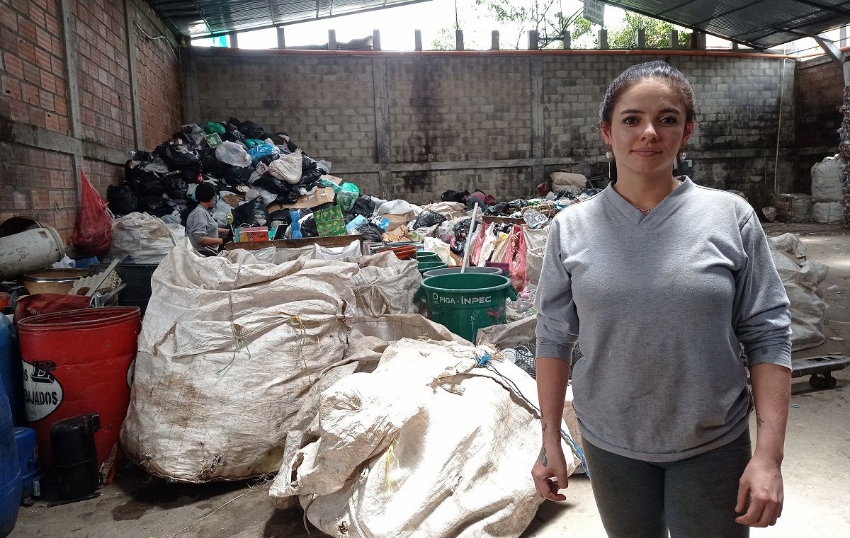 Carolina García, directora de la empresa de reciclaje Arofuturo. JOHANNA OSORIO
