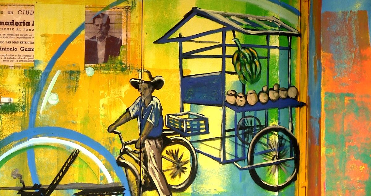 Mural en una de las viviendas de la ciudad de Puerto Cortés, Costa Rica. LUIS BRUZON DELGADO