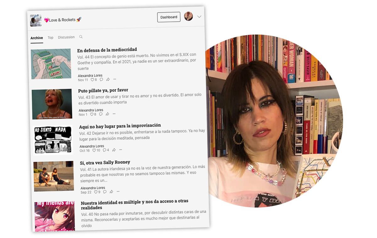 Alexandra Lores, autora de la newsletter 'Love&Rockets'. Alexandra Lores, autora de la newsletter 'Love&Rockets'.
