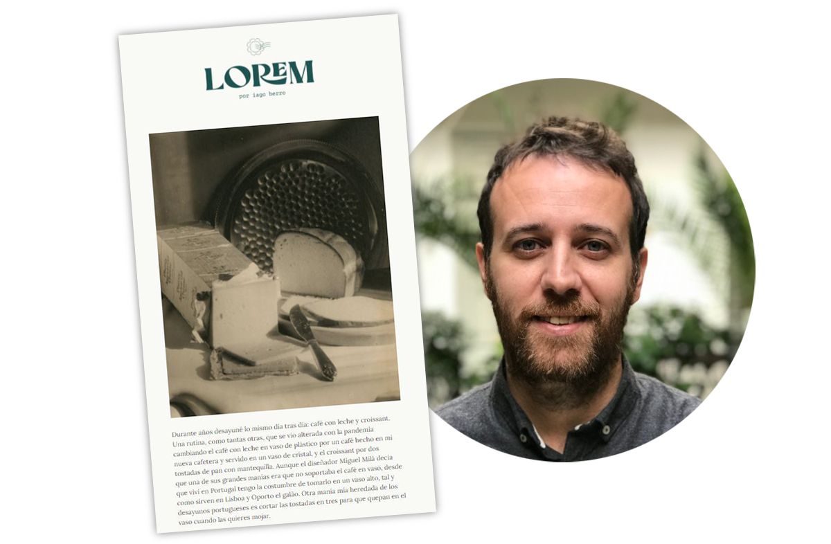 Iago Berro, autor de la newsletter 'Lorem'. Iago Berro, autor de la newsletter 'Lorem'.