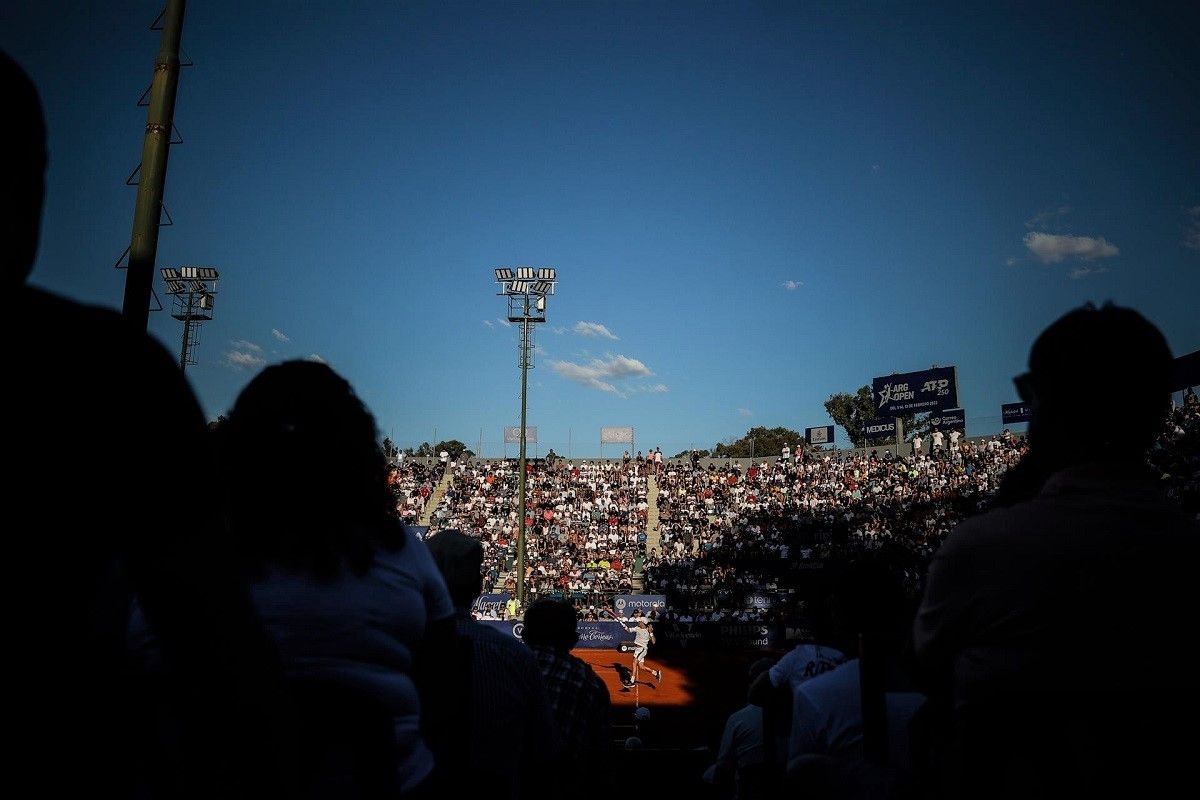 Diego Schwartzman, en el partido contra el noruego Casper Ruud de la final del Argentina Open, en Buenos Aires, el 13 de febrero de 2022. EFE/JUAN IGNACIO RONCORONI