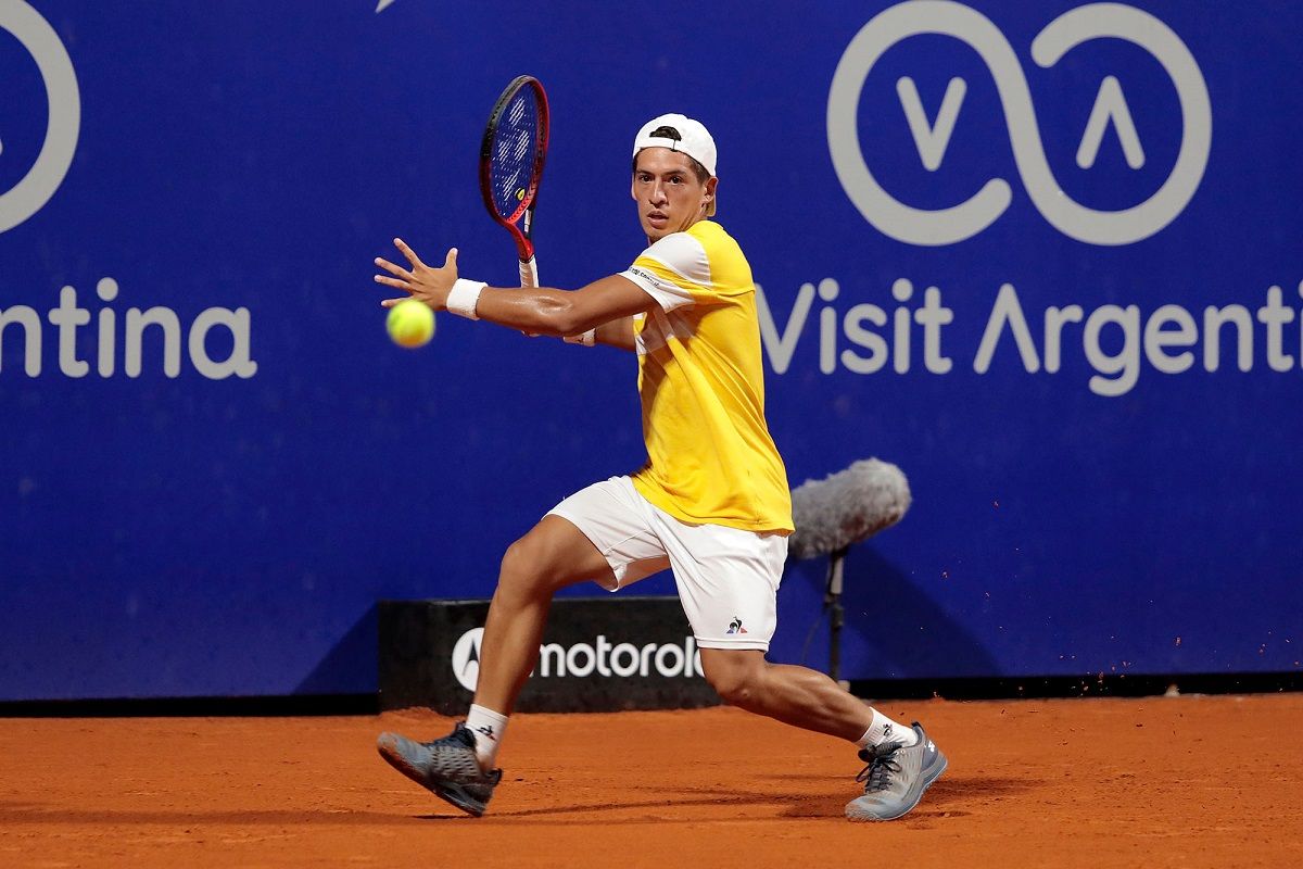 El tenista argentino Sebastián Báez, en el Argentina Open, el 9 de febrero de 2022. ARGENTINA OPEN