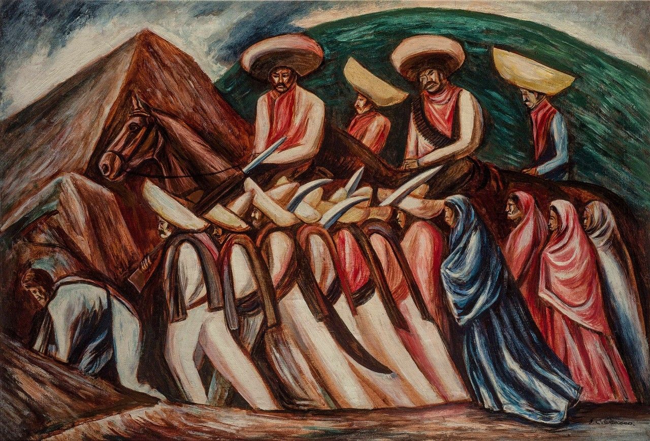 'Zapatistas', de José Clemente Orozco (1931), un referente del muralismo mexicano. MOMA