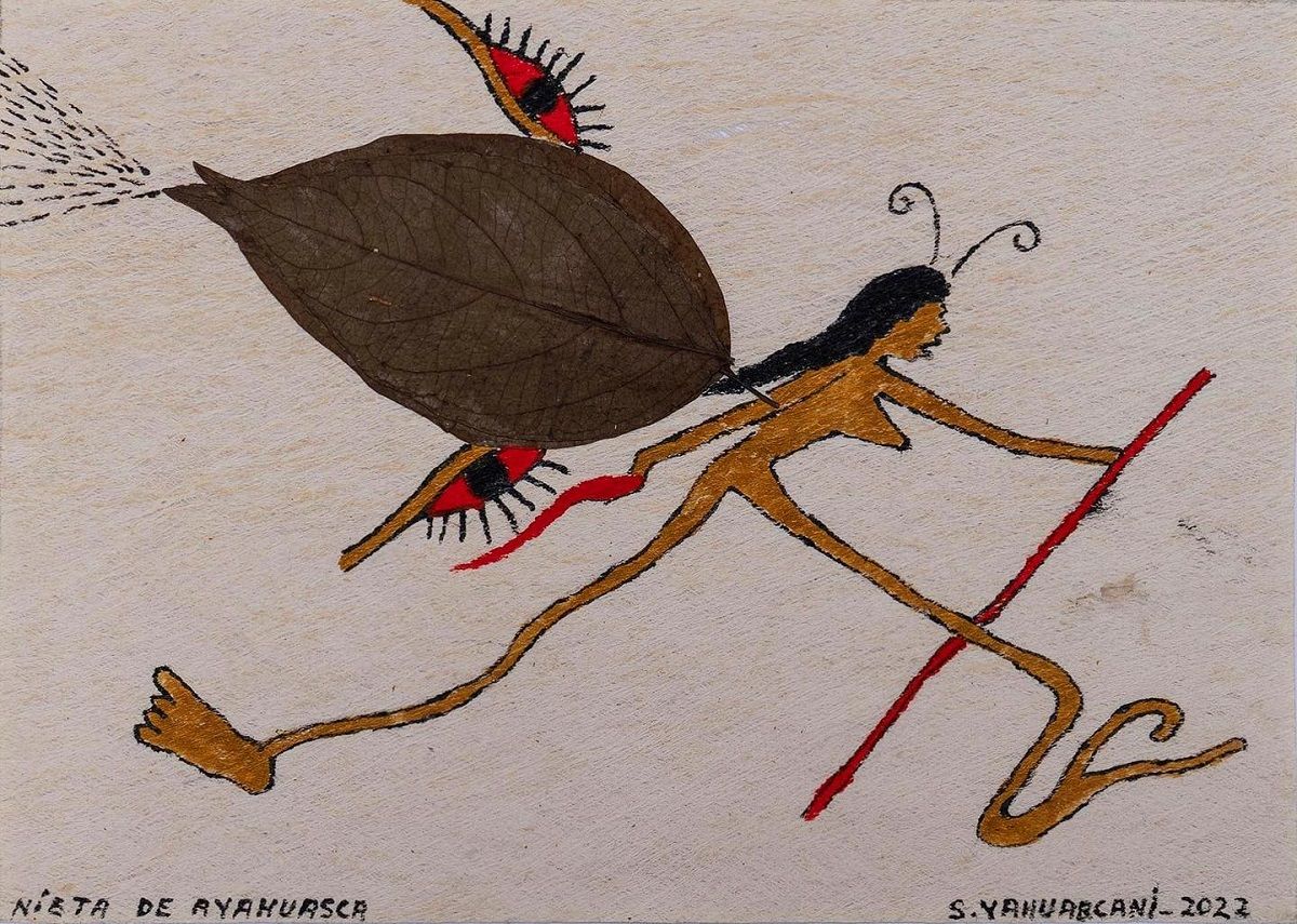 'Nieta de ayahuasca', Santiago Yahuarcani (2022). CRISIS GALERÍA 'Nieta de ayahuasca', Santiago Yahuarcani (2022). CRISIS GALERÍA
