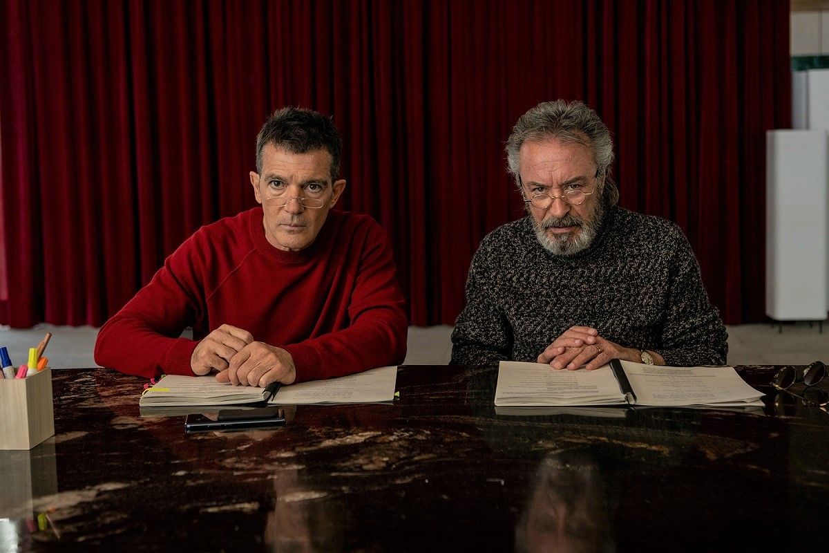 Antonio Banderas y Oscar Martínez, en la película 'Competencia oficial', de Mariano Cohn y Gastón Duprat. MANOLO PAVÓN