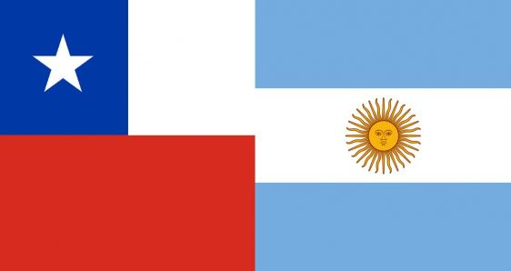 Banderas de Chile y Argentina, dos países vecinos con agendas compartidas. E.C.