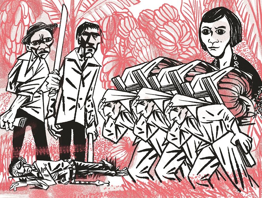 Ilustración de la escritora costarricense Carmen Lyra incluida en el 'Atlas de literatura latinoamericana'. NORDICA/AGUSTÍN COMOTTO