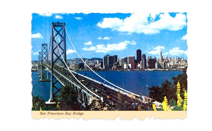 Postal del Bay Bridge de San Francisco. ARCHIVO