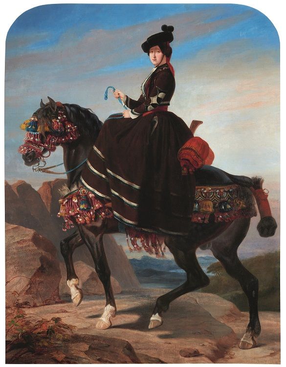 'Eugenia de Montijo a caballo', de Edouard Odier (1849), de la exposición 'El gusto francés' de la Fundación Mapfre. FUNDACION CASA DE ALBA