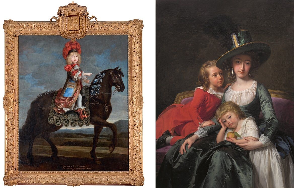 Retratos del Delfín de Francia y de la duquesa de Beaufort-Spontin,  de la exposición 'El gusto francés' de la Fundación Mapfre. JOAQUÍN CORTÉS/PEPE MORÓN