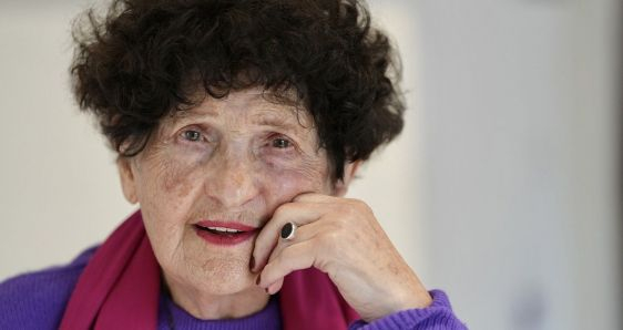 La escritora mexicana Margo Glantz, en la presentación de la novela 'Apariciones' en Madrid, el pasado 5 de abril. CASA DE MÉXICO EN ESPAÑA