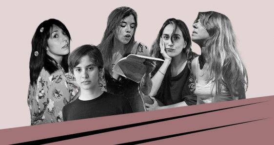 Las escritoras toman el escenario: Ale Oseguera, Camila Fabbri, Luna Miguel, Gabriela Ponce y Miriam Reyes. ELENA CANTÓN