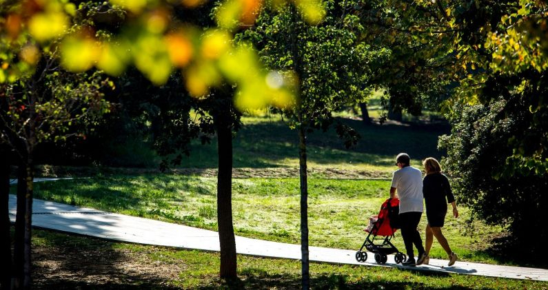 Parque urbano en el área metropolitana de Barcelona. AMB