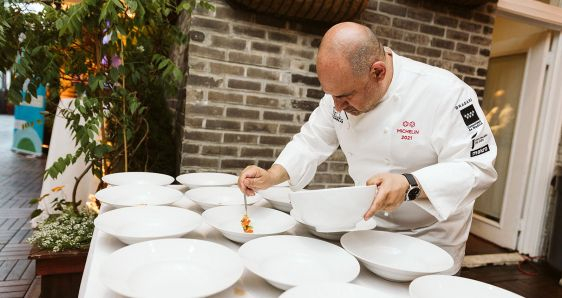 El chef Jordi Artal, en la cena organizada por Turismo de Barcelona en el marco del BCN East Coast en Nueva York.