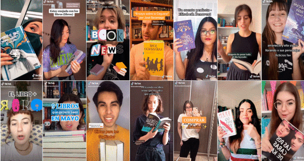 Diversos 'booktokers' de habla hispana. TIKTOK/MONTAJE DE ELENA CANTÓN