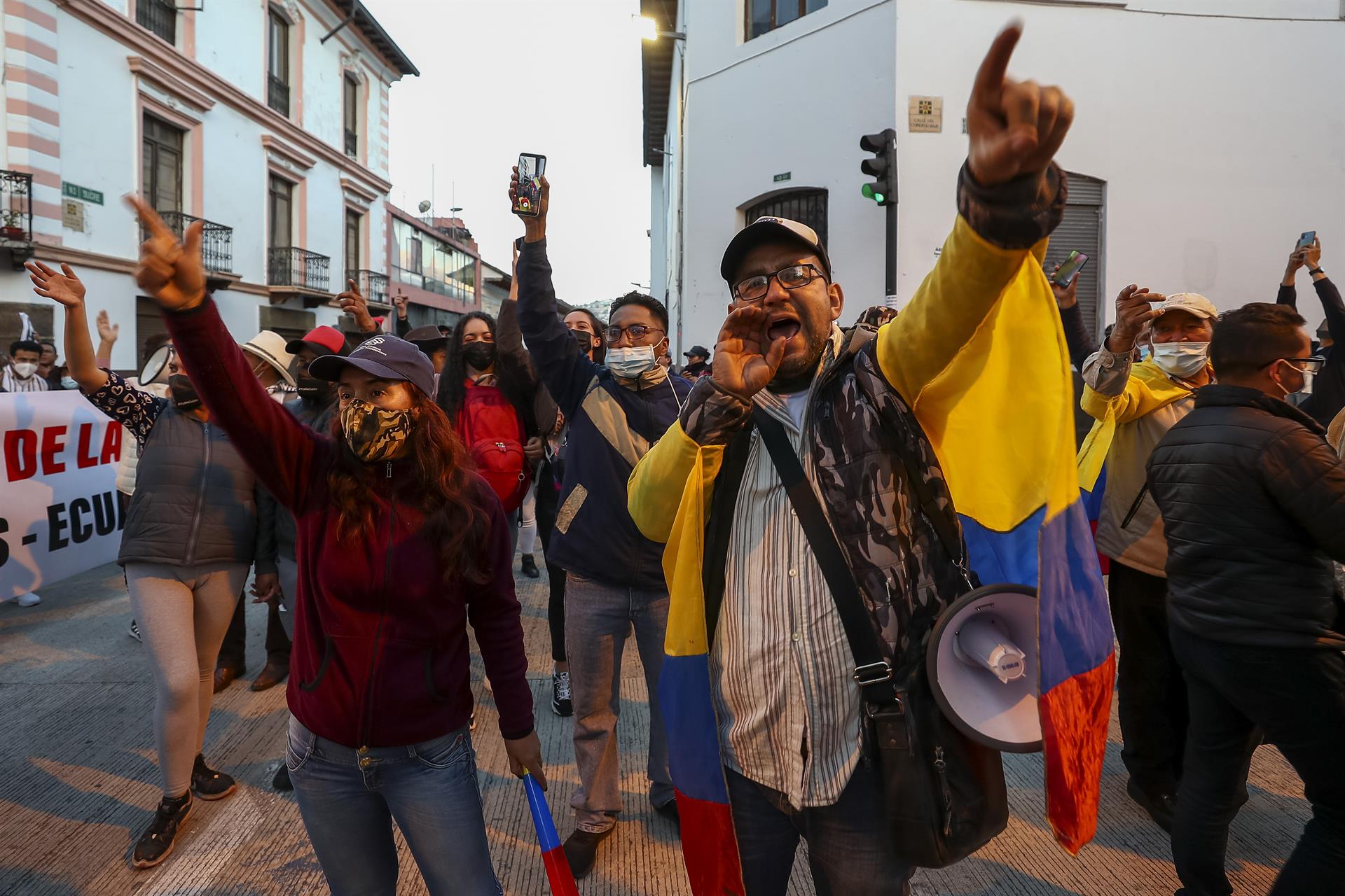 Protestas en Quito contra el Gobierno de Lasso en Ecuador, el 16 de junio de 2022. EFE/JOSÉ JÁCOME