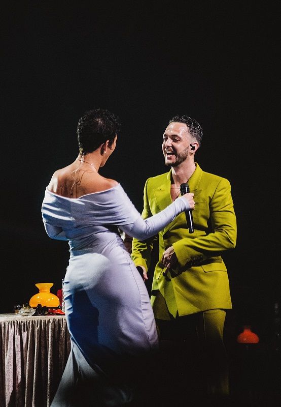 C. Tangana, con Nathy Peluso, en concierto en el festival Sónar de Barcelona, el 17 de junio de 2022. RONCCA