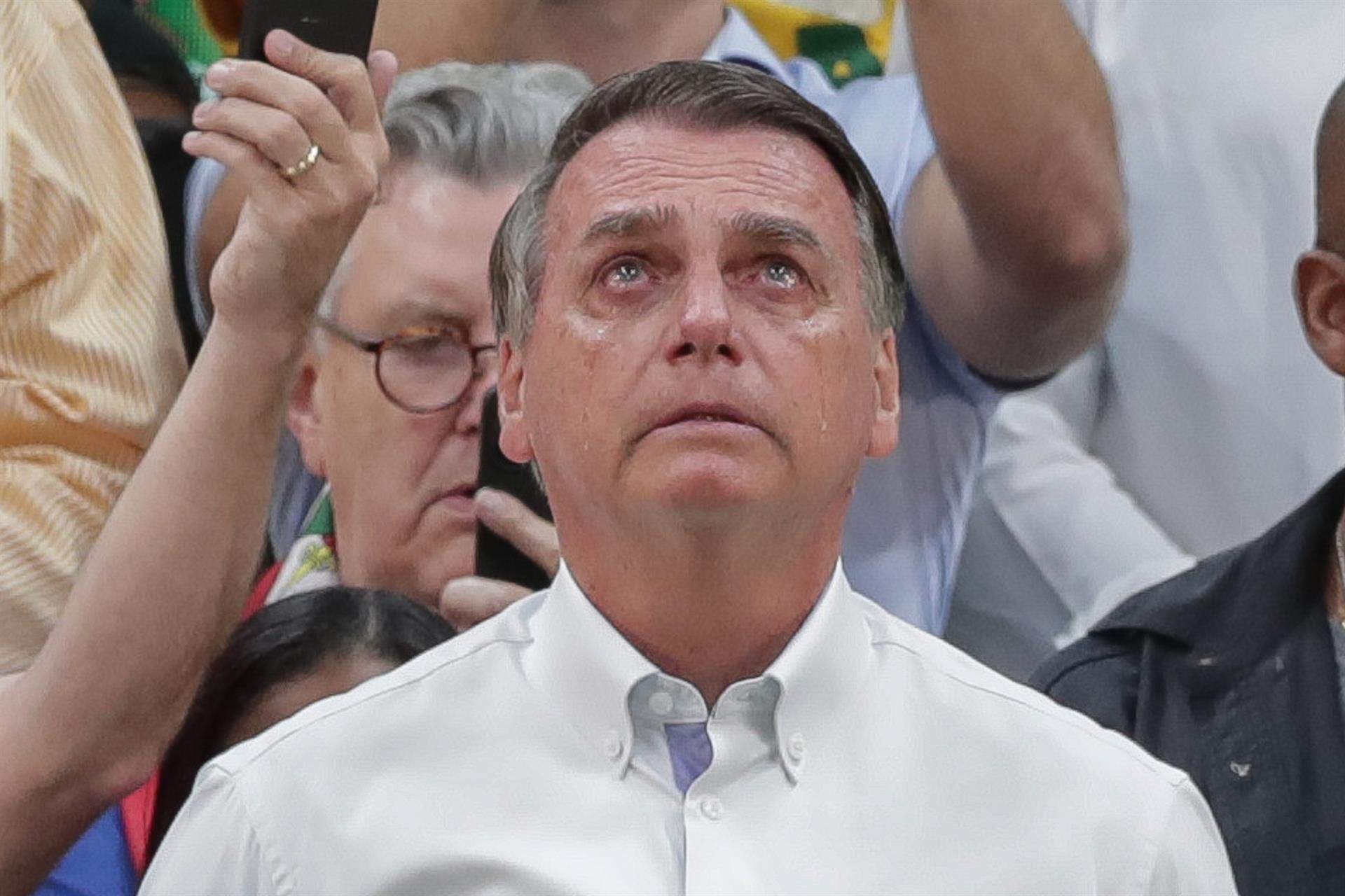 El presidente de Brasil, Jair Bolsonaro, durante la convención del Partido Liberal en Río de Janeiro, este 24 de julio. EFE/ANDRÉ COELHO